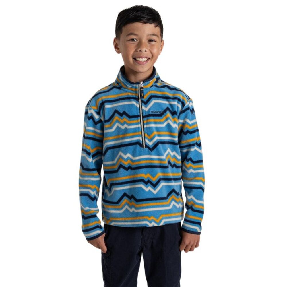 Craghoppers Childrens/Kids Embroidered Funnel Neck Sweatshirt / Bright Sky
